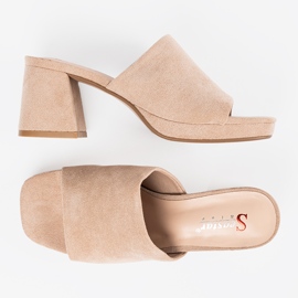 Seastar Tacones altos de las mujeres beige 4