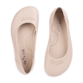 Olivier Las bombas minimalistas de mujeres descalzos resbalaron 1771pol Mini beige 6