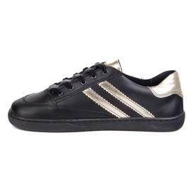 Zapatillas de deporte descalza Kaia Olivier - zapatos de cuero negro 2
