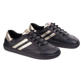 Zapatillas de deporte descalza Kaia Olivier - zapatos de cuero negro 4