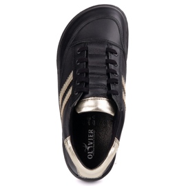 Zapatillas de deporte descalza Kaia Olivier - zapatos de cuero negro 7