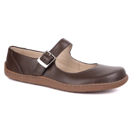 Ballerinas Women Ballerinas Olivier 1286 - zapatos de cuero con hebilla marrón 2