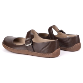 Ballerinas Women Ballerinas Olivier 1286 - zapatos de cuero con hebilla marrón 5