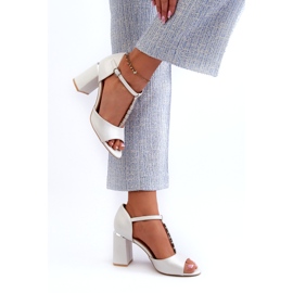 Vinceza Sandalias Aniya plateadas de tacón con circonitas plata 5