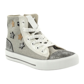 Zapatillas para niños empatadas en estrellas grises 374068 Big Star 1