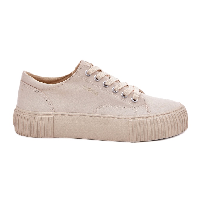 Zapatillas de deporte de material para mujeres Big Star RR274407 beige 2