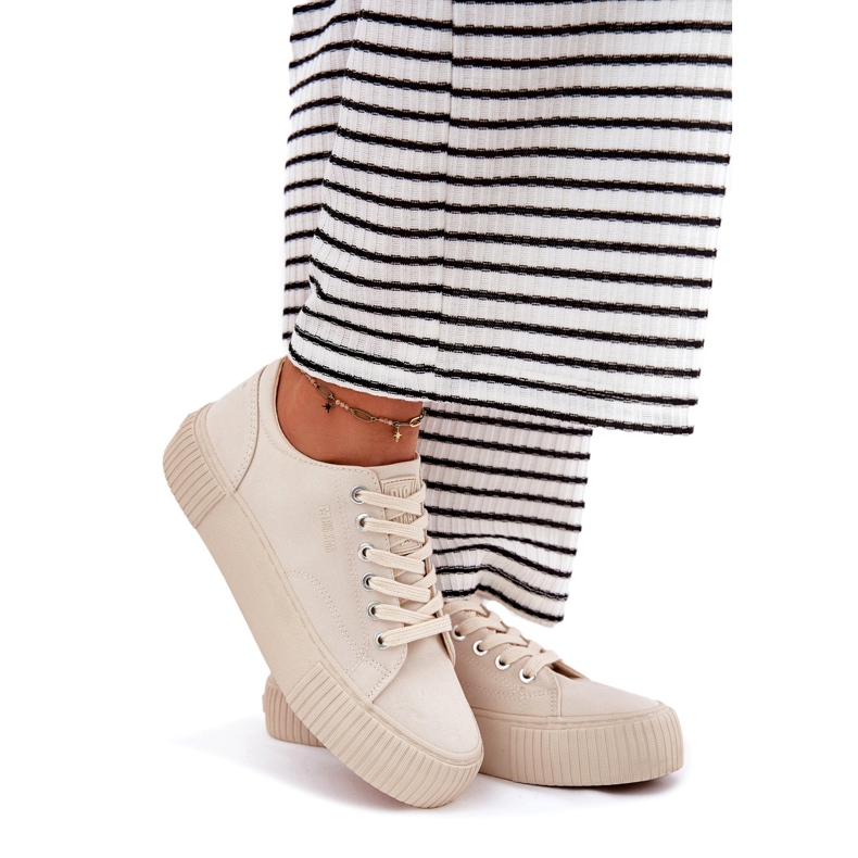 Zapatillas de deporte de material para mujeres Big Star RR274407 beige 3