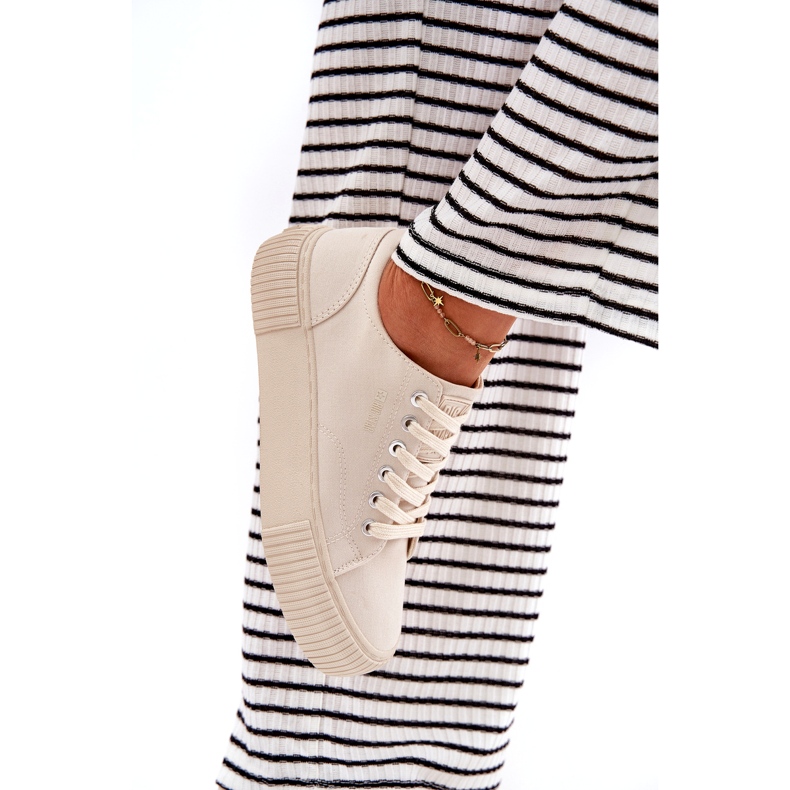 Zapatillas de deporte de material para mujeres Big Star RR274407 beige 5