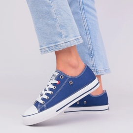 Zapatillas de deporte femenino Big Star nn274653 Zapatos azul marino 7