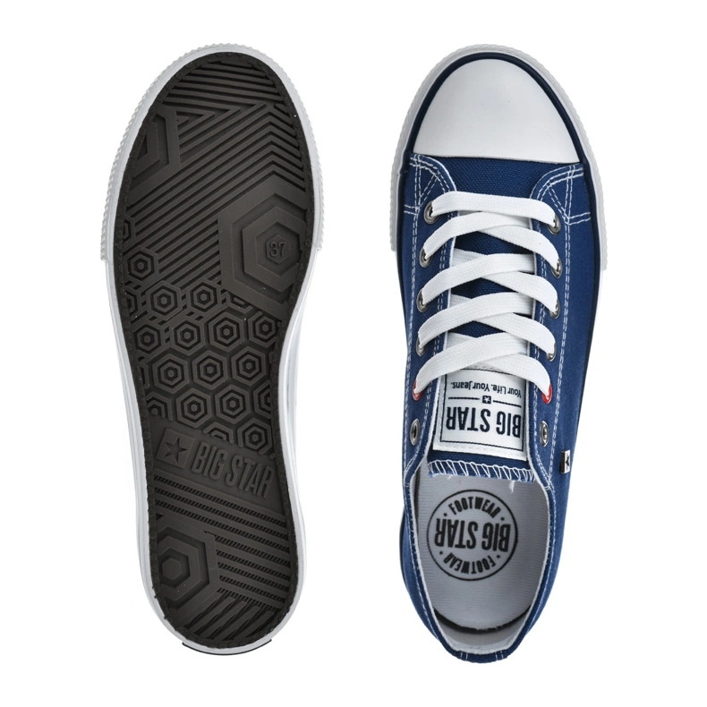 Zapatillas de deporte femenino Big Star nn274653 Zapatos azul marino 1