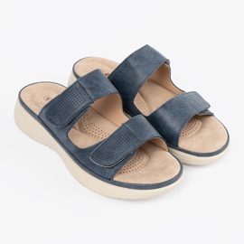 Flip de velcro de mujer cómodas azul 3
