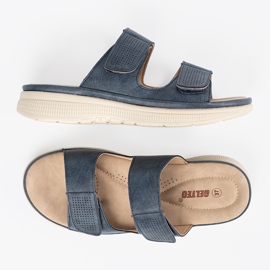 Flip de velcro de mujer cómodas azul 4