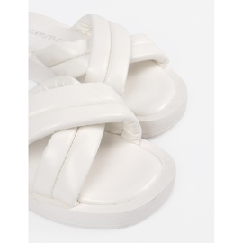 Chanclas de plataforma mujer blancas blanco 1