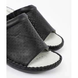 J. Star Zapatillas con una plantilla de cuero negra negro 4