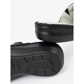 J. Star Zapatillas con una plantilla de cuero negra negro 1