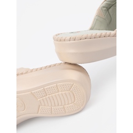 J. Star Light -Beige Leather Insert Flip -flops 2