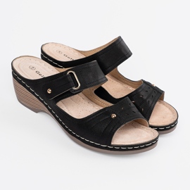 Zapatillas cuña negras negro 2