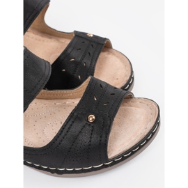 Zapatillas cuña negras negro 5