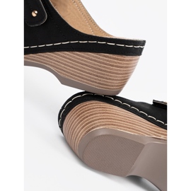 Zapatillas cuña negras negro 1