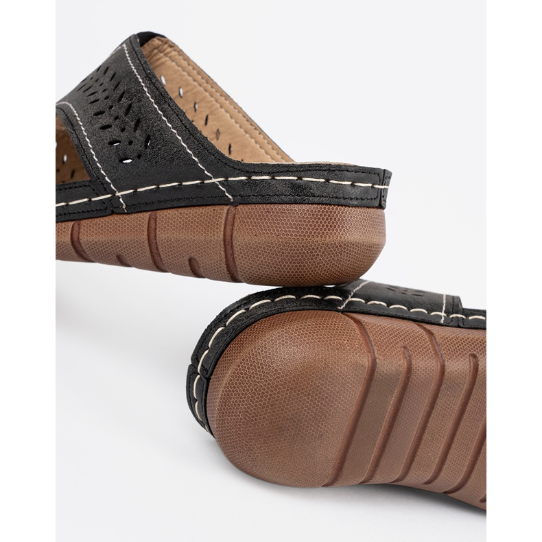 Zapatillas cuña negras negro 1