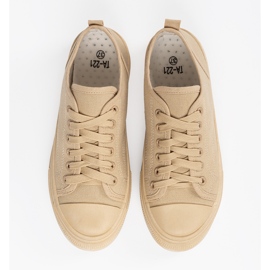 Zapatillas beige baja para mujeres 1