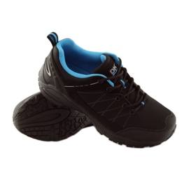 DK 18108 zapatos de trekking softshell negros azul 3