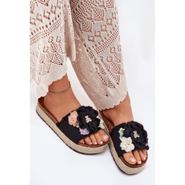 Flip Flip Flip Flip Platform con trenza negra con trenza negra negro 8
