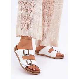 Chanclas de cuero con inblu aa0002ko blanco 2 Chanclas de cuero con inblu aa0002ko blanco 2