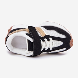 Zapatillas para niños con velcro blanco y blanco negro 3