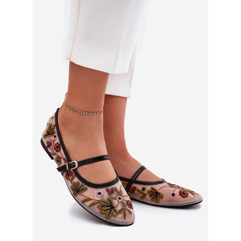 Bailarinas con bordado y negro 1 Bailarinas con bordado y negro 1