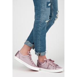 Kylie Zapatillas de satén violeta 2
