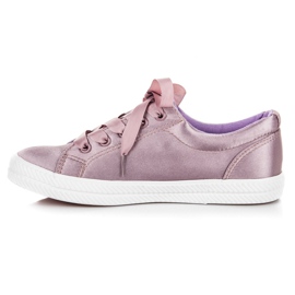 Kylie Zapatillas de satén violeta 1