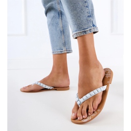 Flip blancos -flops decorados con guijarros 3