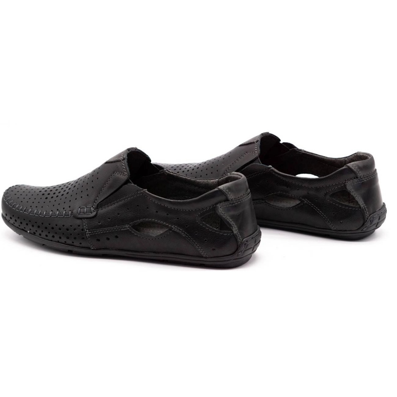 Olivier Mocasines para hombres 901 para la cara negra del verano negro 7