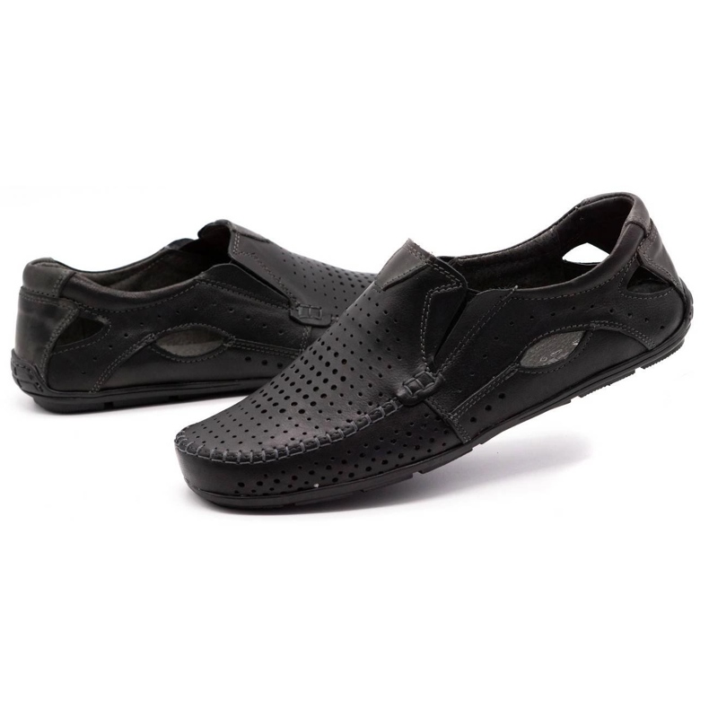 Olivier Mocasines para hombres 901 para la cara negra del verano negro 6