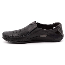 Olivier Mocasines para hombres 901 para la cara negra del verano negro 1