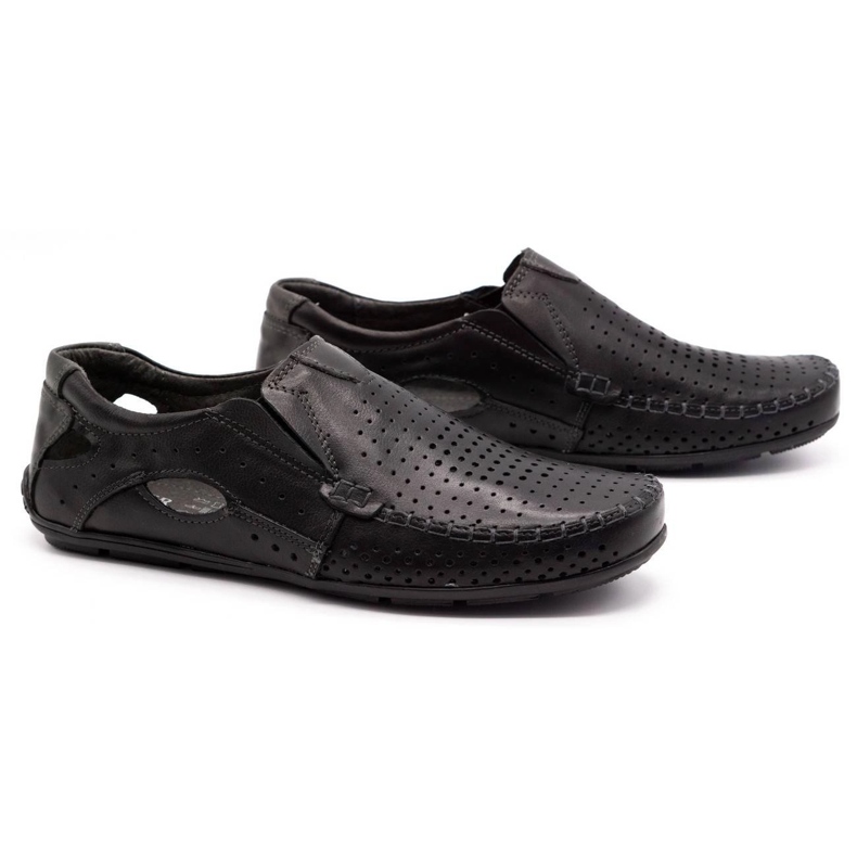 Olivier Mocasines para hombres 901 para la cara negra del verano negro 2