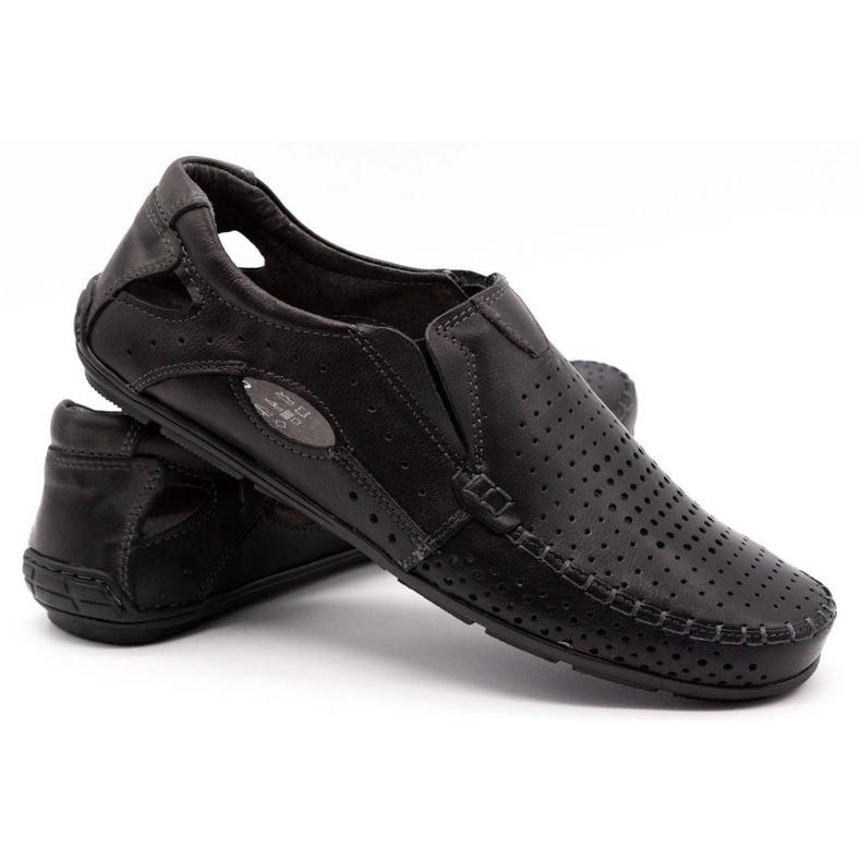 Olivier Mocasines para hombres 901 para la cara negra del verano negro 4