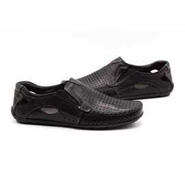Olivier Mocasines para hombres 901 para la cara negra del verano negro 5