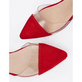 Goodin Sandalias rojas elegantes en una suela plana rojo 1