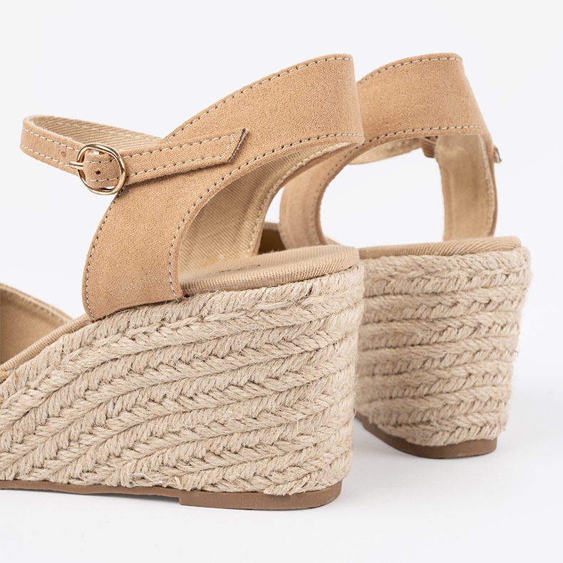 Shelvt Sandalias beige alpargatas en cuña 2 Shelvt Sandalias beige alpargatas en cuña 2