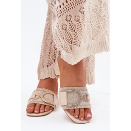 Tacones altos de las mujeres con un detalle decorativo BEIGE 3