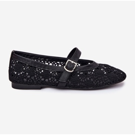 Ballerinas de Openwork con cinturón negro 8