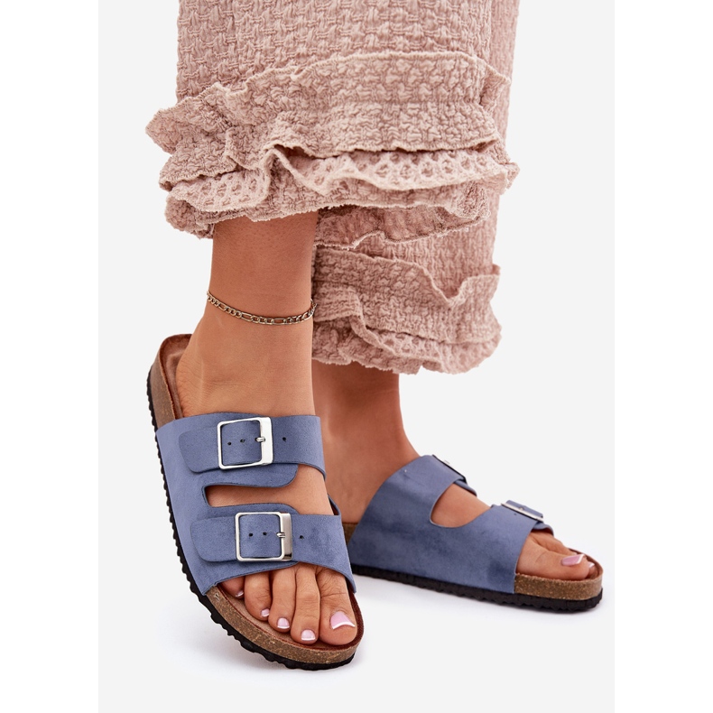 Flip Flip Flip Flip en la plataforma de corcho Blue Heblas azul 1