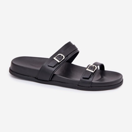 Chanclas De Mujer Con Hebillas, Negro 4