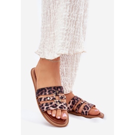 Flip Flip Flip Flip con un detalle dorado Leopardo marrón 1 Flip Flip Flip Flip con un detalle dorado Leopardo marrón 1