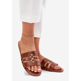 Flip Flip Flip Flip Flip Camel de detalles dorados marrón 1 Flip Flip Flip Flip Flip Camel de detalles dorados marrón 1