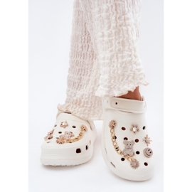 Flip de espuma para mujeres con alfileres blancos 3