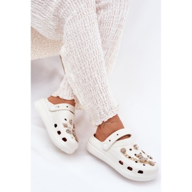 Flip de espuma para mujeres con alfileres blancos 6