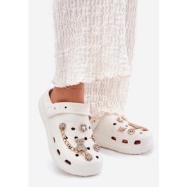 Flip de espuma para mujeres con alfileres blancos 1